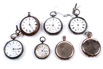 Lot 74 - A collection of silver cased and other open faced pocket watches