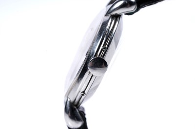 Lot 783 - Jaeger LeCoultre: a rare stainless steel cased triple calendar moon phase manual wind wristwatch