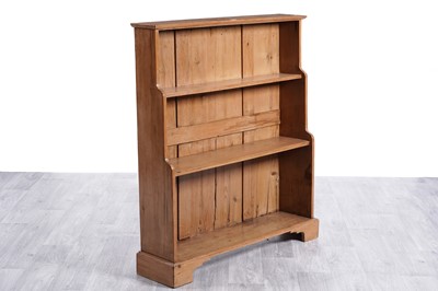 Lot 10 - A vintage pine waterfall bookcase