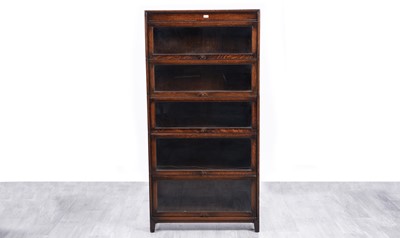 Lot 14 - Gunn: an early 20th Century oak sectional bookcase