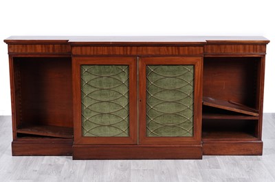 Lot 79 - A handsome 19th Century mahogany breakfront bookcase