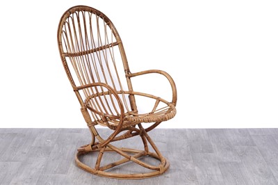 Lot 93 - A Tito Agnoli for Boncinna style bamboo armchair
