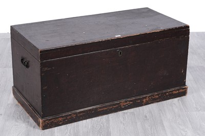 Lot 75 - A Victorian scumbled pine blanket box