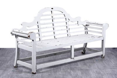 Lot 411A - A white painted garden bench