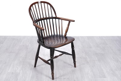 Lot 56 - A 19th Century beech, ash and elm Windsor chair