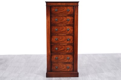 Lot 38 - A Georgian-style mahogany and metal-lined gun cabinet