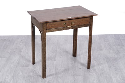 Lot 52 - A George III oak side table