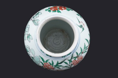 Lot 816 - A Chinese Wucai jar and cover