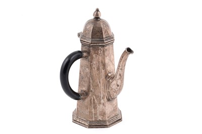 Lot 84 - A George V Art Deco silver cafe au lait pot