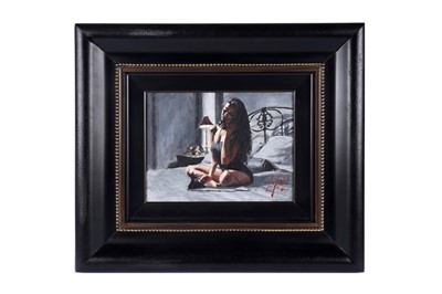 Lot 672 - Fabian Perez - Study for Black Phone III | oil