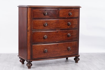 Lot 13 - A Victorian mahogany bowfront chest of drawers