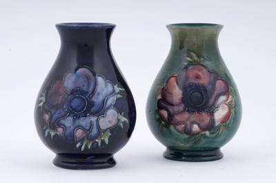 Lot 267 - Two Moorcroft ‘Anemone’ pattern vases