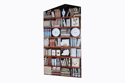 Lot 663 - An impressive hand-painted trompe l'oeil tile frieze