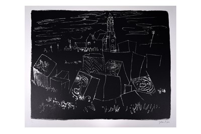 Lot 763 - John Edgerton Christmas Piper - Easton, Portland, Dorset | lithograph
