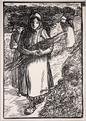 Lot 697 - Lucien Pissarro - Les Porteuses de Fagots | wood engraving