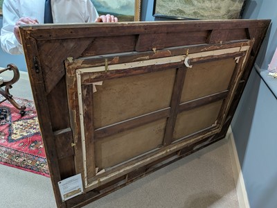 Lot 258 - Louis Bosworth Hurt - Highland Cattle watering in a Mountain Glen | oil