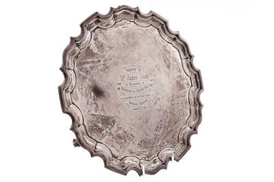 Lot 157 - A George V silver salver