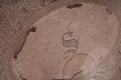 Lot 158 - A Victorian silver two handled oval tea tray