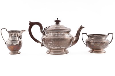 Lot 21 - A George IV silver three-piece tea set