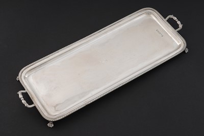 Lot 159 - A late Victorian silver small two handled tray