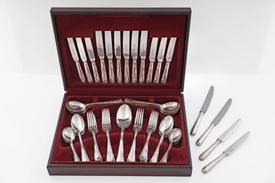 Lot 248 - An Elizabeth II silver canteen of flatware and cutlery