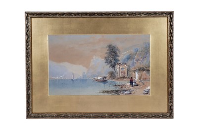 Lot 1640 - Thomas Charles Leeson Rowbotham - Waiting on the Sands | watercolour