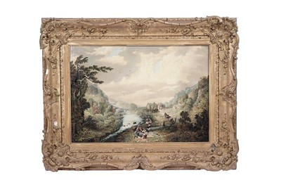 Lot 1596 - E. Ormsby - Woodcutter and his family | oil