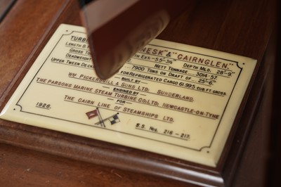 Lot 612 - A fine quality shipbuilders scale model of the turbine steam ship ‘Cairnglen’
