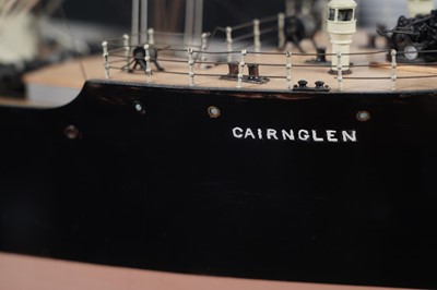 Lot 612 - A fine quality shipbuilders scale model of the turbine steam ship ‘Cairnglen’