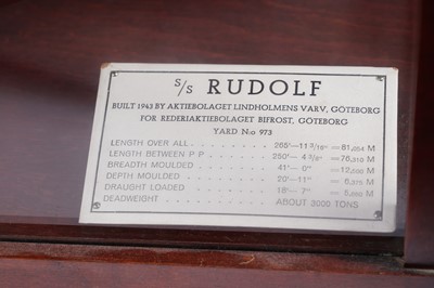 Lot 613 - A good quality shipbuilders scale model of the steam ship ‘Rudolf’