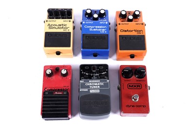 Lot 161 - Six guitar pedals