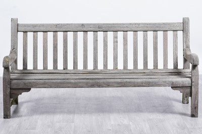 Lot 411 - The Hughes Bolckow Ship Breaking Company, Blyth: a teak garden bench