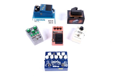 Lot 163 - Five pedals; and an E Bow