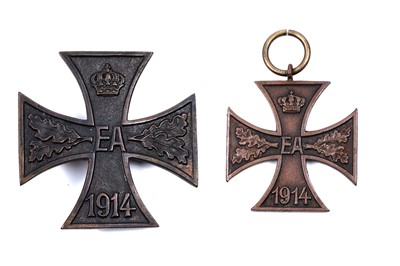 Lot 644 - First World War Brunswick War Merit Crosses and ribbon insignia