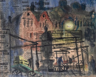 Lot 81 - Charlie Rogers - Stall Shifters, Bigg Market, 1974 | mixed media