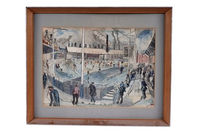 Lot 156 - Charlie Rogers - Redheugh Park, Gateshead F.C | watercolour