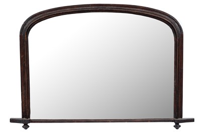 Lot 194 - A Victorian oak overmantel mirror