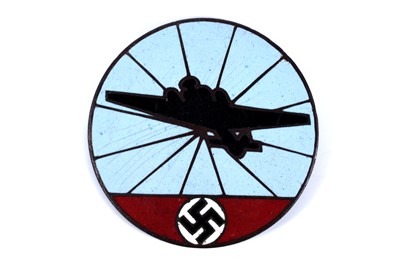 Lot 759 - A German Third Reich period Luftwaffe Female Signaller's enamel badge