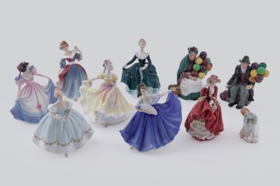 Lot 328 - A collection of ten Royal Doulton figurines
