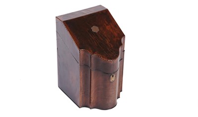 Lot 235 - A Georgian mahogany knife box
