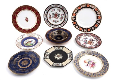 Lot 358 - A collection of plates; and a Royal Vienna-style porcelain dish