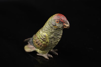 Lot 238 - Style of Franz Xaver Bergmann: a 19th Century Austrian cold painted bronze parrot