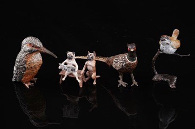 Lot 239 - A collection of Austrian cold painted bronze figures
