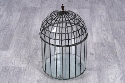 Lot 205 - A domed, leaded glass display case
