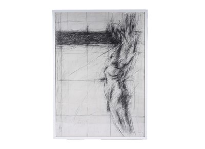 Lot 568 - Gunnar Falk - Life drawing, male | pencil