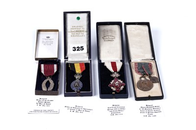 Lot 615 - Four Belgian medals