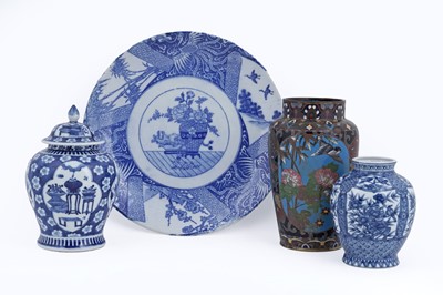 Lot 247 - A Chinese ginger jar and lid; and other ceramics