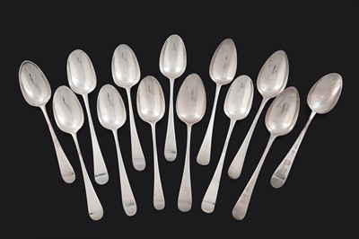 Lot 478 - A pair of George III silver tablespoons