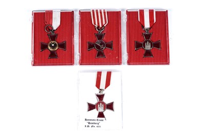 Lot 979 - Four German Hanseatic Cross medals