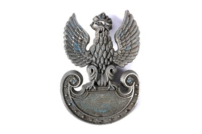 Lot 691 - Polish Army Second World War plastic economy cap badge